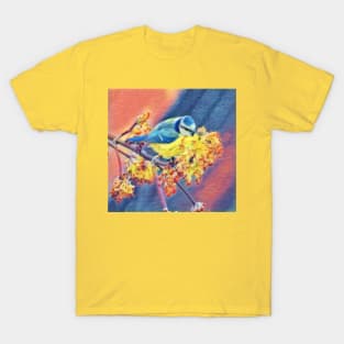 Blue tit on the branch T-Shirt